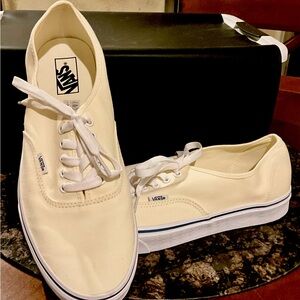Vans Cream Athletic Shoes